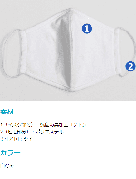 抗菌防臭3層マスクの素材