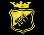 黒ベース＋ゴールドの王冠シルクロゴ No.0192 デザイン例 / サッカーユニフォームショップV-ELEVEN